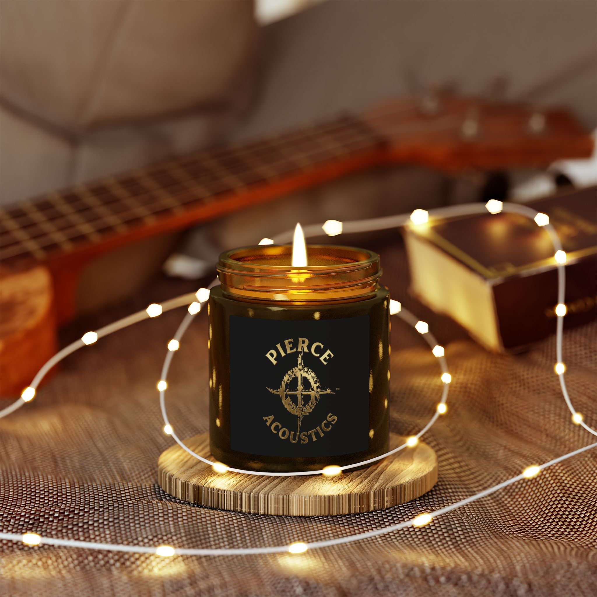 Pierce Acoustics Official Coconut Apricot Scented Candle (4oz/9oz)