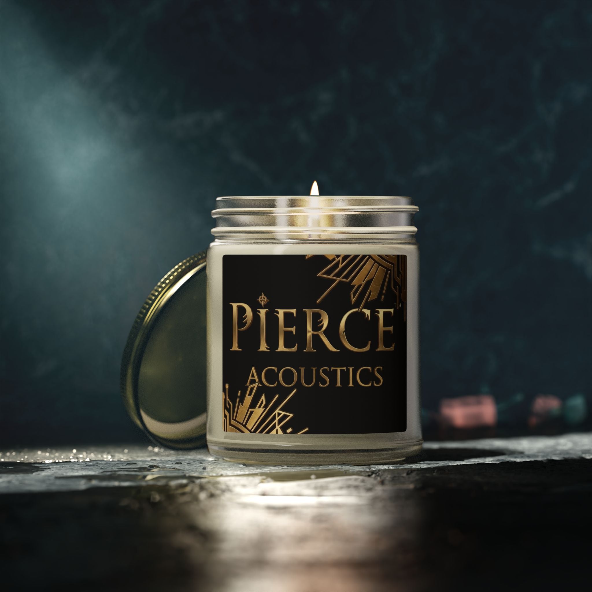 Pierce Acoustics Official Coconut Apricot Scented Candle — 4oz or 9oz Jar