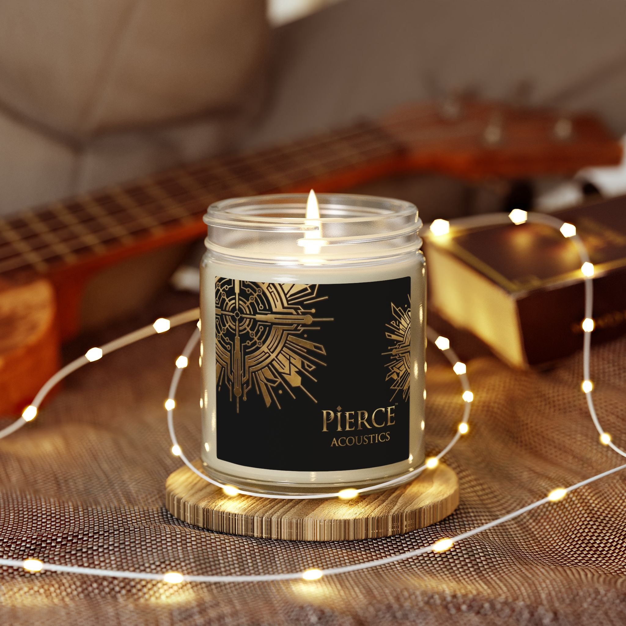 Coconut Apricot Scented Candle — 4oz & 9oz Jar (Pierce Acoustics)