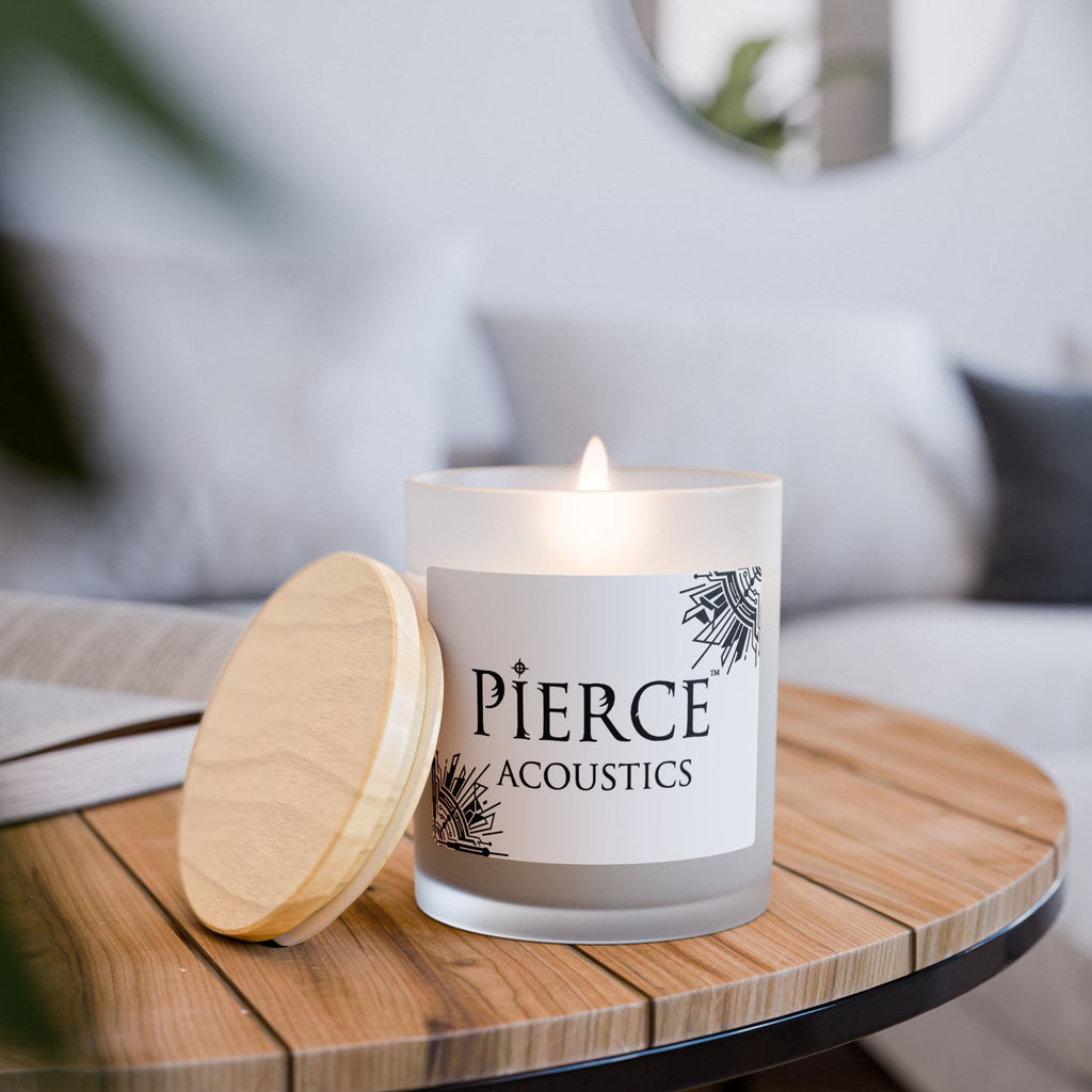 Pierce Acoustics Official Frosted Glass Scented Candle