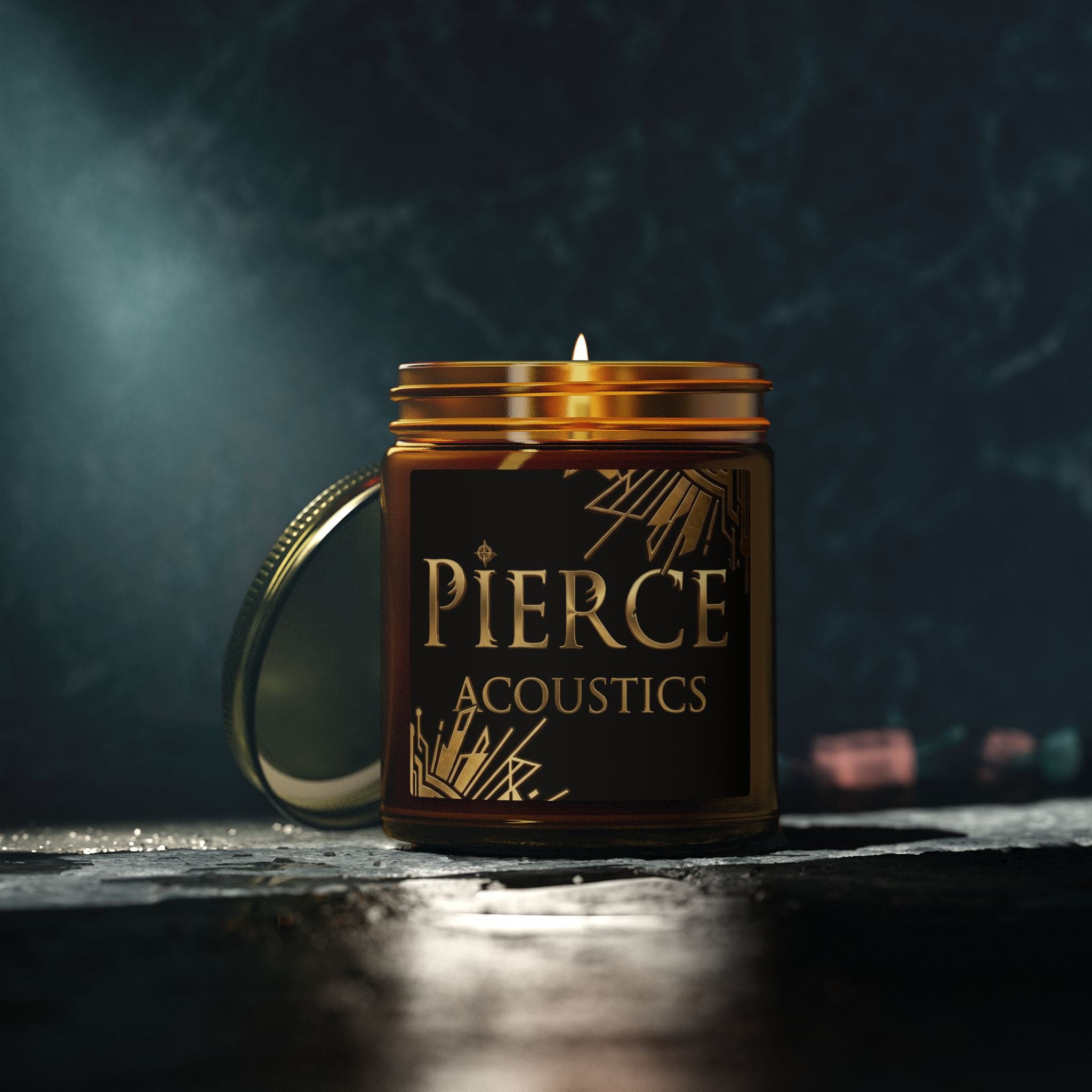 Pierce Acoustics Official Coconut Apricot Scented Candle — 4oz or 9oz Jar
