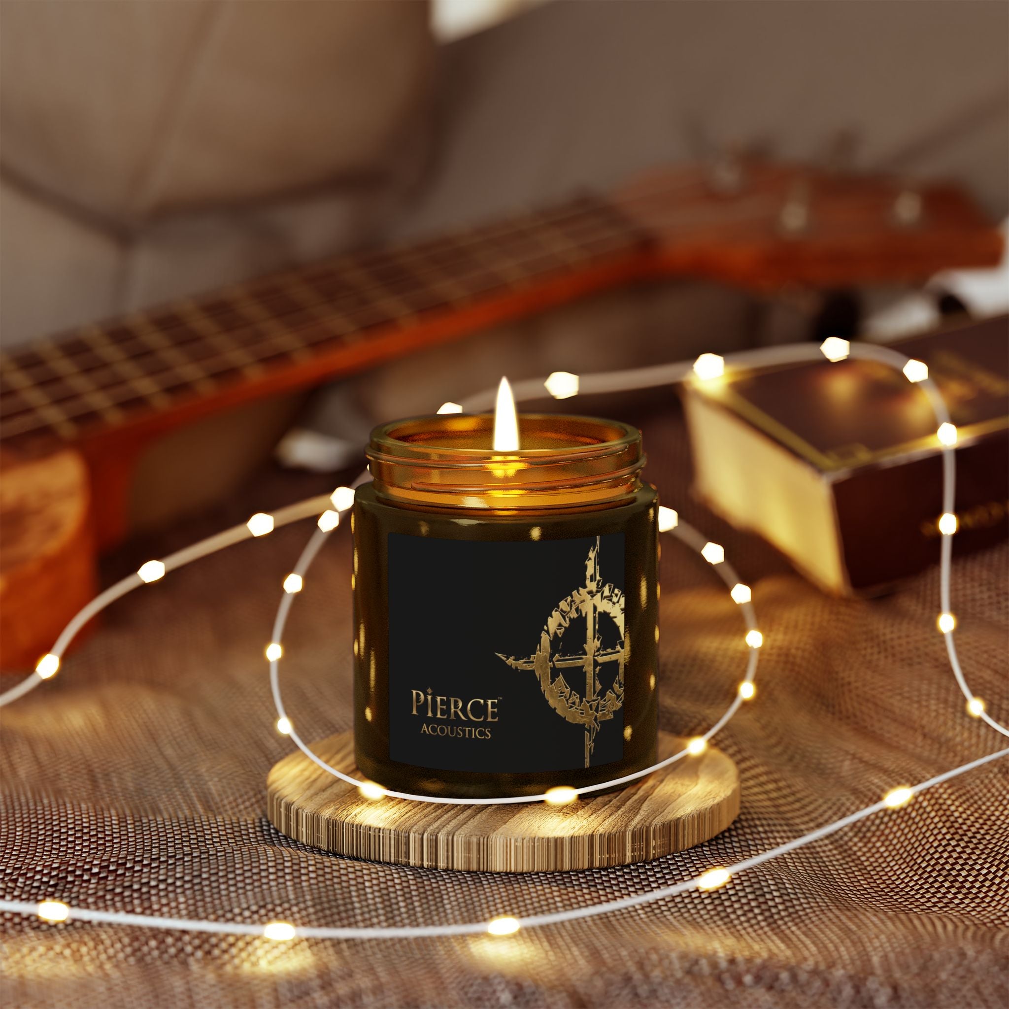 Pierce Acoustics Official Coconut Apricot Scented Candle (4oz & 9oz)