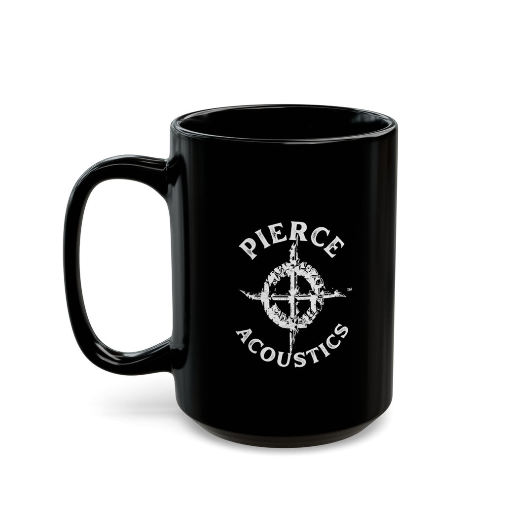 Pierce Acoustics Official Black Ceramic Mug