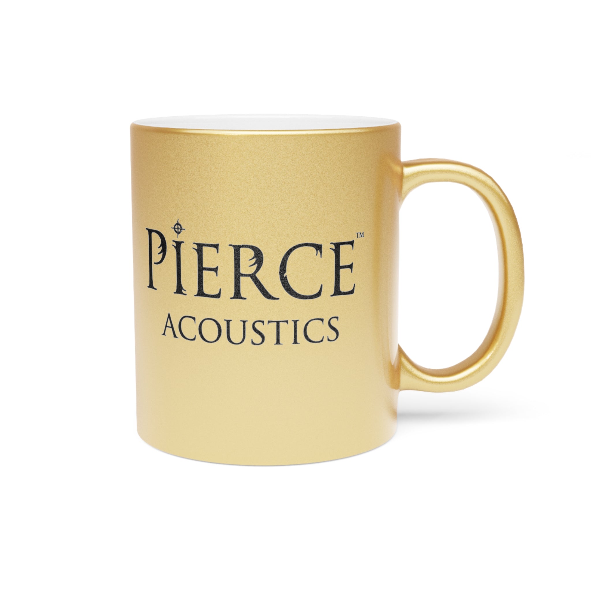 Pierce Acoustics Official Metallic Coffee Mug — Silver/Gold