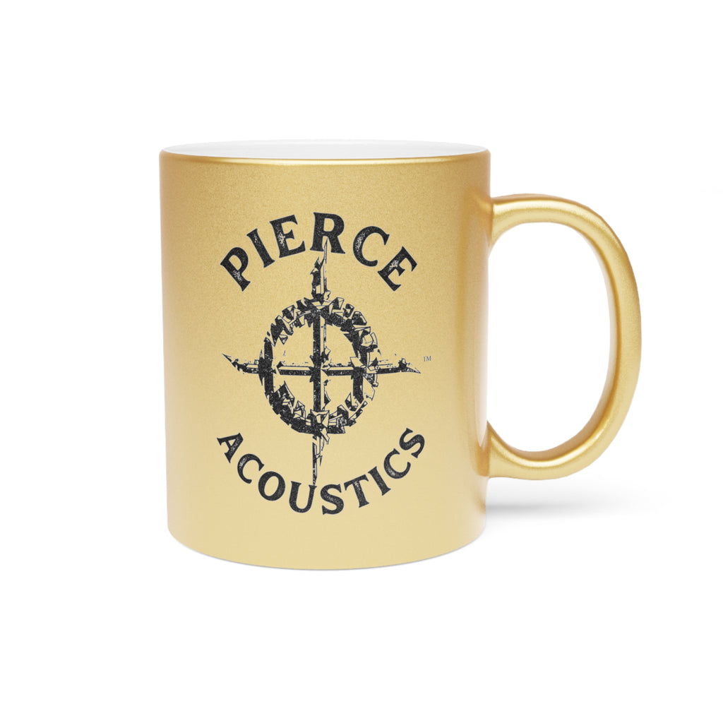 Pierce Acoustics Official Metallic Mug — Silver/Gold