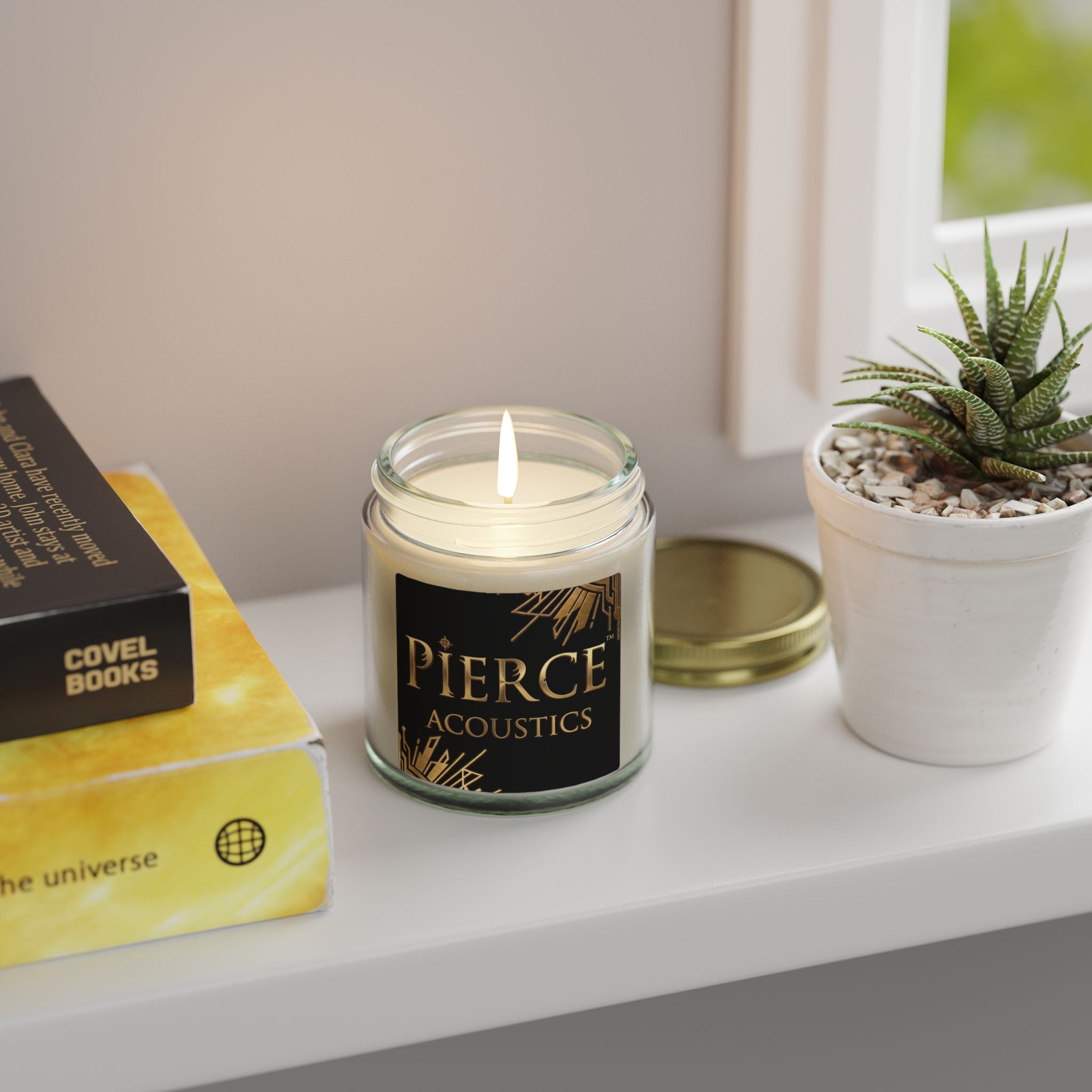 Pierce Acoustics Official Coconut Apricot Scented Candle — 4oz or 9oz Jar