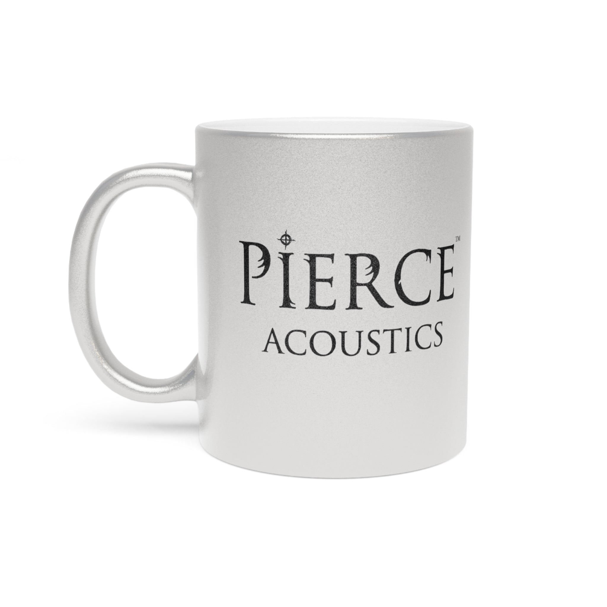 Pierce Acoustics Official Metallic Coffee Mug — Silver/Gold