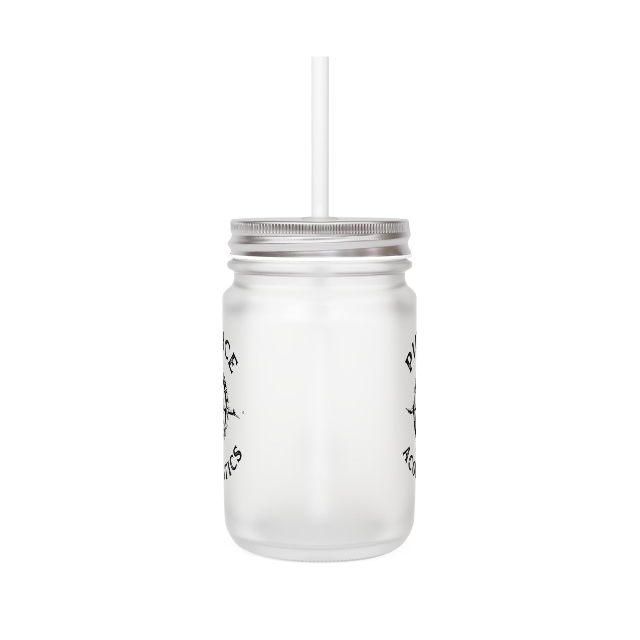 Pierce Acoustics Official Mason Jar Tumbler with Straw