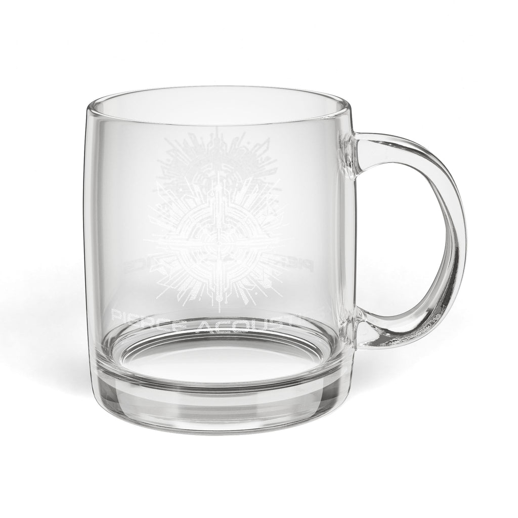 Pierce Acoustics Official Engraved Glass Coffee Mug 12.25 oz