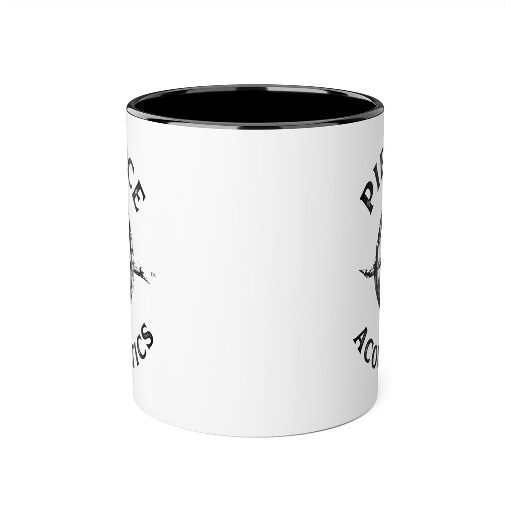 Pierce Acoustics Official Logo Accent Mug — 11oz Ceramic Coffee Cup