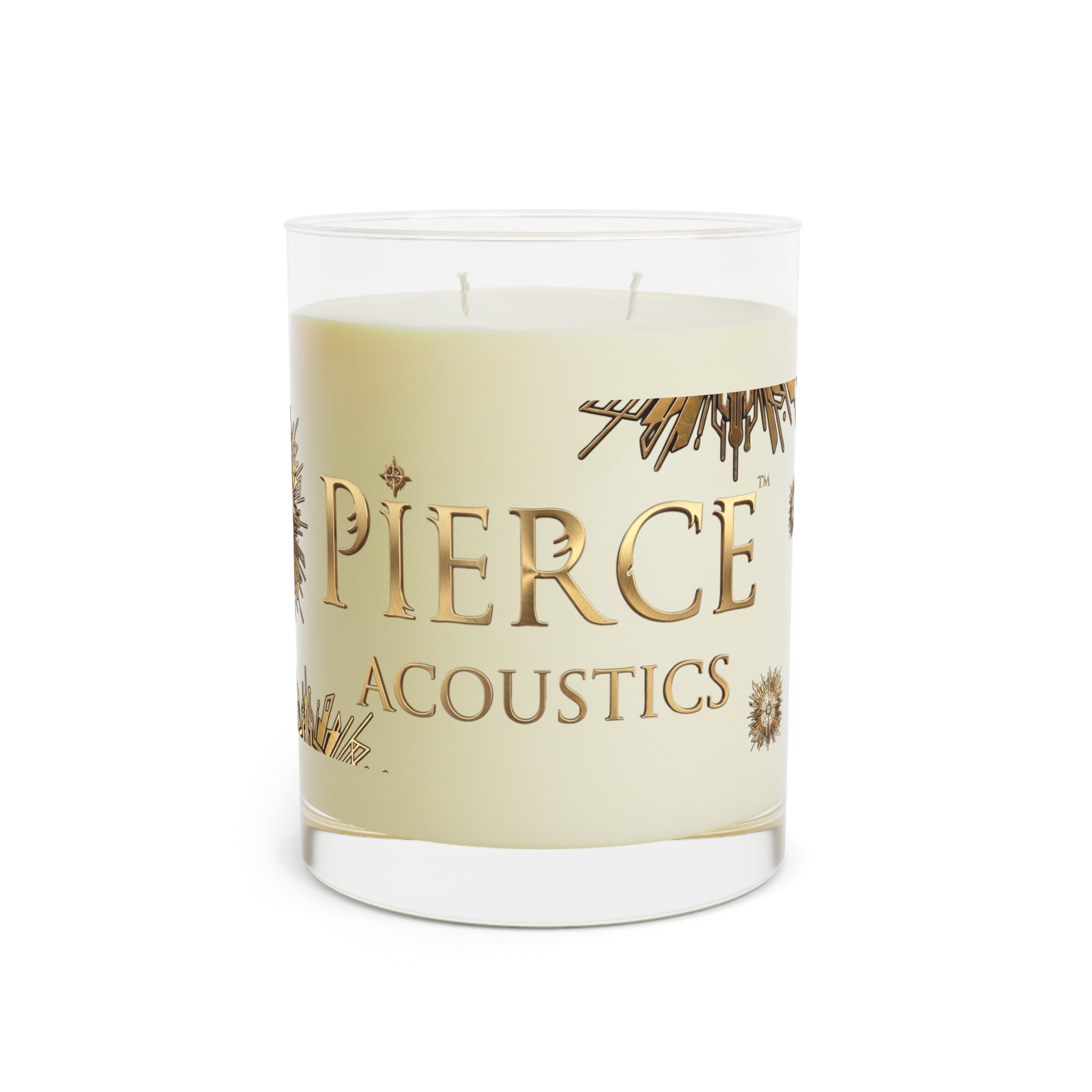 Pierce Acoustics Official Luxury Glass Scented Candle — 11oz