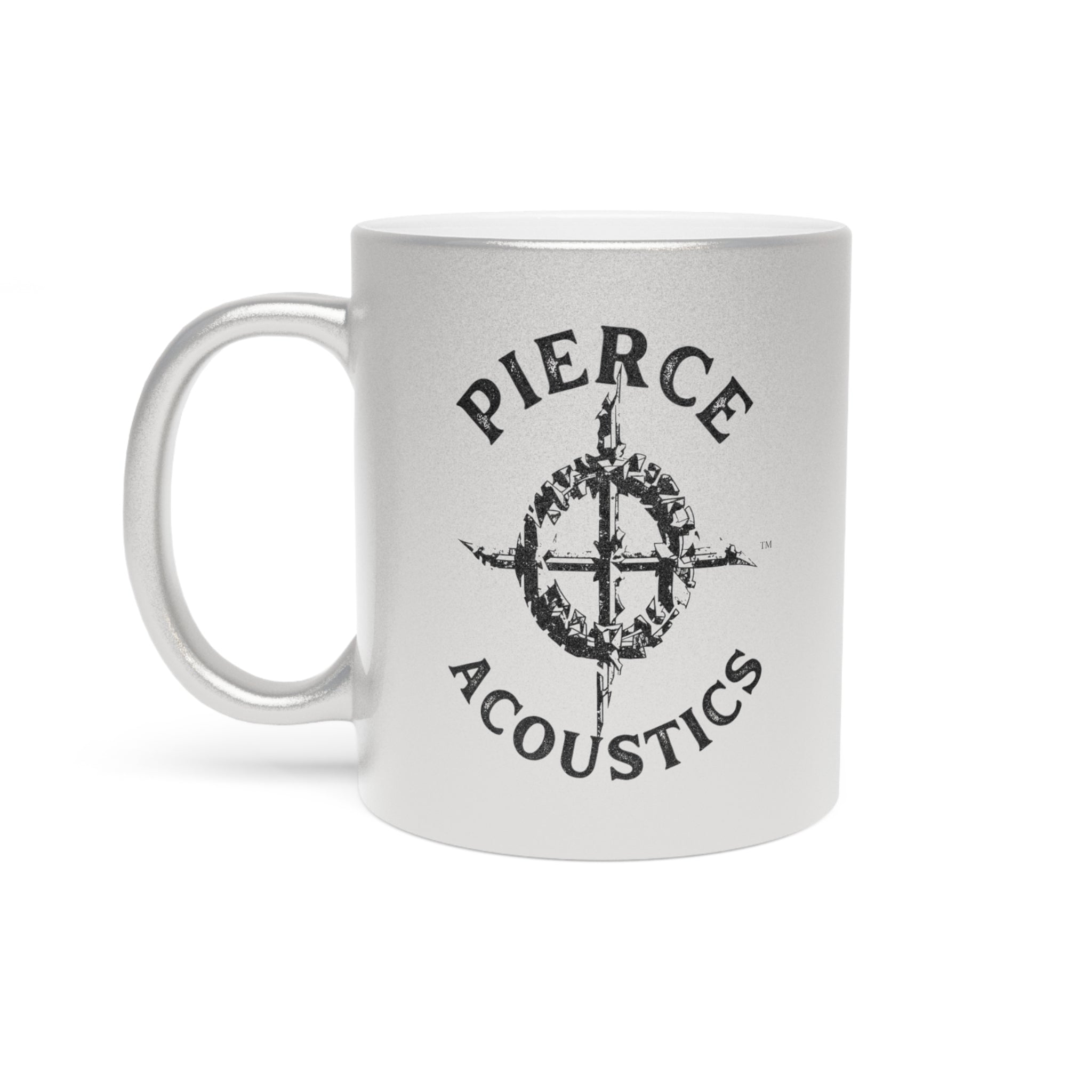 Pierce Acoustics Official Metallic Mug — Silver/Gold