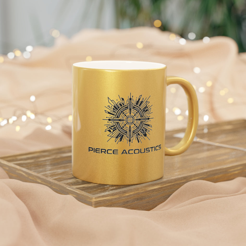 Pierce Acoustics Official Metallic Mug — Silver/Gold