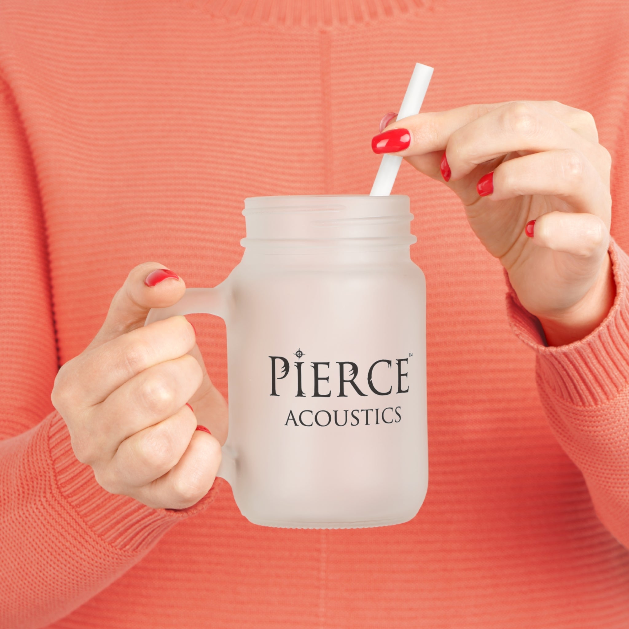 Pierce Acoustics Official Mason Jar Tumbler with Straw