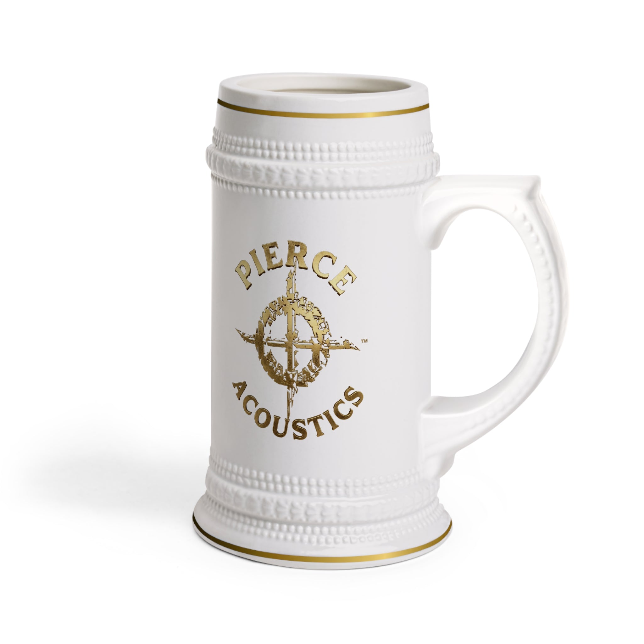 Pierce Acoustics Official Ceramic Beer Stein Mug